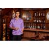 imageCOOFANDY Mens Silk Satin Dress Shirts Jacquard Long Sleeve Floral Button Up Shirts Party Prom Wedding ShirtViolet