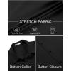imageCOOFANDY Mens Stretch Dress Shirts Short Sleeve Wrinkle Free Casual Button Down ShirtsBlack