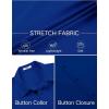 imageCOOFANDY Mens Stretch Dress Shirts Short Sleeve Wrinkle Free Casual Button Down ShirtsRoyal Azure