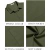 imageCOOFANDY Mens Summer Beach Vacation Shirt Casual Button Down Short Sleeve Shirt Hawaiian Tropical Resort WearArmy Green