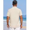 imageCOOFANDY Mens Summer Beach Vacation Shirt Casual Button Down Short Sleeve Shirt Hawaiian Tropical Resort WearBeige