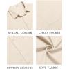 imageCOOFANDY Mens Summer Beach Vacation Shirt Casual Button Down Short Sleeve Shirt Hawaiian Tropical Resort WearBeige