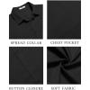imageCOOFANDY Mens Summer Beach Vacation Shirt Casual Button Down Short Sleeve Shirt Hawaiian Tropical Resort WearBlack