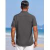 imageCOOFANDY Mens Summer Beach Vacation Shirt Casual Button Down Short Sleeve Shirt Hawaiian Tropical Resort WearDark Grey