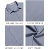 imageCOOFANDY Mens Summer Beach Vacation Shirt Casual Button Down Short Sleeve Shirt Hawaiian Tropical Resort WearGrey Blue