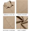 imageCOOFANDY Mens Summer Beach Vacation Shirt Casual Button Down Short Sleeve Shirt Hawaiian Tropical Resort WearKhaki