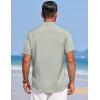 imageCOOFANDY Mens Summer Beach Vacation Shirt Casual Button Down Short Sleeve Shirt Hawaiian Tropical Resort WearLight Green