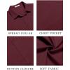 imageCOOFANDY Mens Summer Beach Vacation Shirt Casual Button Down Short Sleeve Shirt Hawaiian Tropical Resort WearMaroon Red