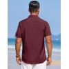 imageCOOFANDY Mens Summer Beach Vacation Shirt Casual Button Down Short Sleeve Shirt Hawaiian Tropical Resort WearMaroon Red