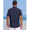 imageCOOFANDY Mens Summer Beach Vacation Shirt Casual Button Down Short Sleeve Shirt Hawaiian Tropical Resort WearNavy Blue