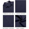 imageCOOFANDY Mens Summer Beach Vacation Shirt Casual Button Down Short Sleeve Shirt Hawaiian Tropical Resort WearNavy Blue