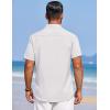 imageCOOFANDY Mens Summer Beach Vacation Shirt Casual Button Down Short Sleeve Shirt Hawaiian Tropical Resort WearWhite