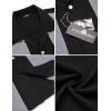 imageCOOFANDY Mens Vintage Bowling Shirt Short Sleeve Button Down Summer Cuba Beach ShirtsBlack Dark Gray