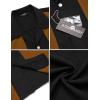 imageCOOFANDY Mens Vintage Bowling Shirt Short Sleeve Button Down Summer Cuba Beach ShirtsBlack Light Brown