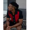 imageCOOFANDY Mens Vintage Bowling Shirt Short Sleeve Button Down Summer Cuba Beach ShirtsBlack Red