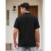 imageCOOFANDY Mens Vintage Bowling Shirt Short Sleeve Button Down Summer Cuba Beach ShirtsBlack Red