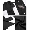 imageCOOFANDY Mens Vintage Bowling Shirt Short Sleeve Button Down Summer Cuba Beach ShirtsBlack White