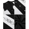 imageCOOFANDY Mens Vintage Bowling Shirt Short Sleeve Button Down Summer Cuba Beach ShirtsBowling Black White