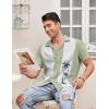 imageCOOFANDY Mens Vintage Bowling Shirt Short Sleeve Button Down Summer Cuba Beach ShirtsBowling Green White