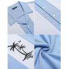 imageCOOFANDY Mens Vintage Bowling Shirt Short Sleeve Button Down Summer Cuba Beach ShirtsBowling Light Blue White