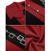 imageCOOFANDY Mens Vintage Bowling Shirt Short Sleeve Button Down Summer Cuba Beach ShirtsBowling Red Black