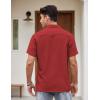 imageCOOFANDY Mens Vintage Bowling Shirt Short Sleeve Button Down Summer Cuba Beach ShirtsBowling Red Black