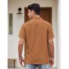 imageCOOFANDY Mens Vintage Bowling Shirt Short Sleeve Button Down Summer Cuba Beach ShirtsBrown White