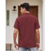 imageCOOFANDY Mens Vintage Bowling Shirt Short Sleeve Button Down Summer Cuba Beach ShirtsDate Red Pink