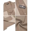 imageCOOFANDY Mens Vintage Bowling Shirt Short Sleeve Button Down Summer Cuba Beach ShirtsKhaki Light Khaki