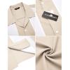 imageCOOFANDY Mens Vintage Bowling Shirt Short Sleeve Button Down Summer Cuba Beach ShirtsKhaki White
