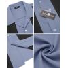 imageCOOFANDY Mens Vintage Bowling Shirt Short Sleeve Button Down Summer Cuba Beach ShirtsLight Blue Black