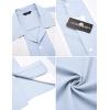 imageCOOFANDY Mens Vintage Bowling Shirt Short Sleeve Button Down Summer Cuba Beach ShirtsLight Blue White