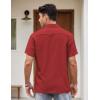 imageCOOFANDY Mens Vintage Bowling Shirt Short Sleeve Button Down Summer Cuba Beach ShirtsRed Apricot