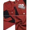 imageCOOFANDY Mens Vintage Bowling Shirt Short Sleeve Button Down Summer Cuba Beach ShirtsRed Black