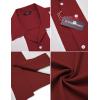 imageCOOFANDY Mens Vintage Bowling Shirt Short Sleeve Button Down Summer Cuba Beach ShirtsWine Red White