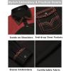 imageCOOFANDY Mens Western Cowboy Shirt Embroidered Long Sleeve Slim Fit Casual Cotton Button Down Hippie Shirts with PocketsBlack  Red