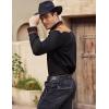 imageCOOFANDY Mens Western Cowboy Shirt Embroidered Long Sleeve Slim Fit Casual Cotton Button Down Hippie Shirts with PocketsBlack