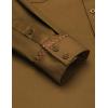 imageCOOFANDY Mens Western Cowboy Shirt Embroidered Long Sleeve Slim Fit Casual Cotton Button Down Hippie Shirts with PocketsBrown