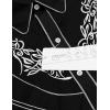 imageCOOFANDY Mens Western Cowboy Shirt Long Sleeve Slim Fit Rose Embroidered Cotton Casual Button Down ShirtsBlack