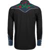imageCOOFANDY Mens Western Cowboy Shirt Long Sleeve Slim Fit Rose Embroidered Cotton Casual Button Down ShirtsBlack Retro Rose