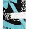 imageCOOFANDY Mens Western Cowboy Shirt Long Sleeve Slim Fit Rose Embroidered Cotton Casual Button Down ShirtsBlue Pattern2