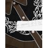 imageCOOFANDY Mens Western Cowboy Shirt Long Sleeve Slim Fit Rose Embroidered Cotton Casual Button Down ShirtsBrown