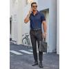 imageCOOFANDY Mens Wrinkle Free Dress Shirt Polka Dot Short Sleeve Button Down Business Casual ShirtsNavy Blueanchor