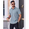 imageCOOFANDY Mens Wrinkle Free Dress Shirt Polka Dot Short Sleeve Button Down Business Casual ShirtsNavy Blueanchor