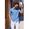 imageCOOFANDY Mens Wrinkle Free Shirts 2025 Short Sleeve Casual Button Down Summer Dress ShirtsBlue