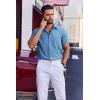 imageCOOFANDY Mens Wrinkle Free Shirts 2025 Short Sleeve Casual Button Down Summer Dress ShirtsBlue