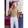 imageCOOFANDY Mens Wrinkle Free Shirts 2025 Short Sleeve Casual Button Down Summer Dress ShirtsCamel