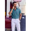 imageCOOFANDY Mens Wrinkle Free Shirts 2025 Short Sleeve Casual Button Down Summer Dress ShirtsDeep Blue
