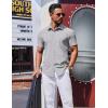 imageCOOFANDY Mens Wrinkle Free Shirts 2025 Short Sleeve Casual Button Down Summer Dress ShirtsLight Grey