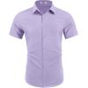 imageCOOFANDY Mens Wrinkle Free Shirts 2025 Short Sleeve Casual Button Down Summer Dress ShirtsLilac